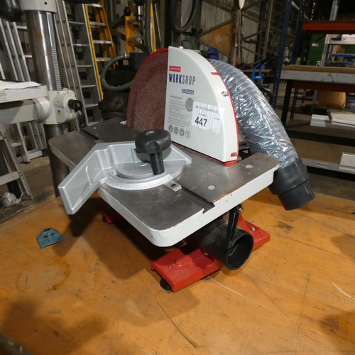 447 - 1 x Workshop AW300DS bench top disc sander 240v. Please note that the casting is broken (SP019953)