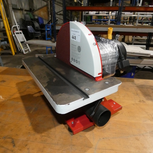 448 - 1 x Workshop AW300DS bench top disc sander 240v. Please note that the base is broken and the motor f... 