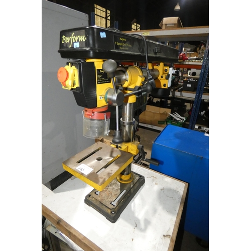 463 - A bench top five speed pillar drill by Perform type CCRD, 240v