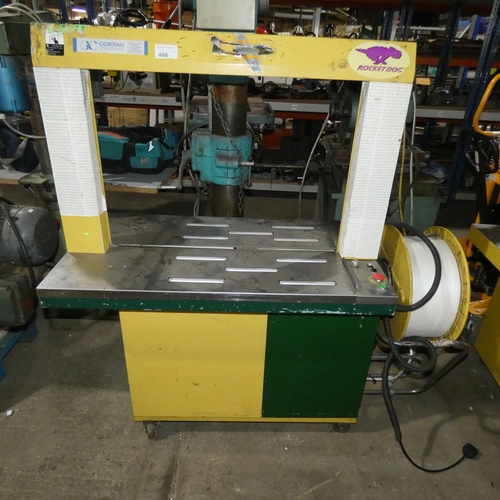 466 - 1 x warehouse strapping machine by Gordian Strapping, 240v with no model visible (APT009301)