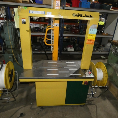 467 - 1 x warehouse strapping machine by Gordian Strapping, 240v with no model visible (APT009301)