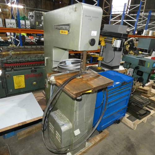 473 - A Startrite band saw type 18-S-1, serial no. 50782, 3ph supplied with several spare blades