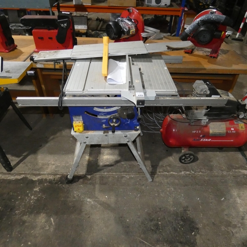 480 - An Elektra Beckum table saw with stand type PK200, 240v