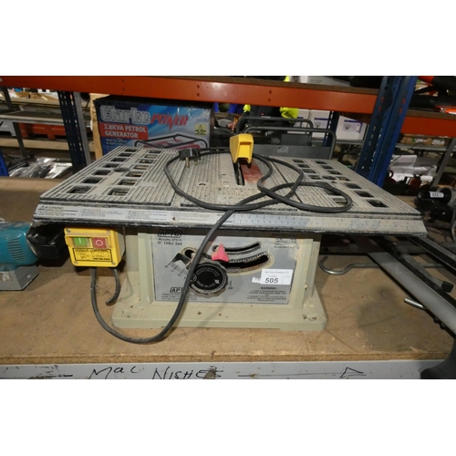 505 - 1 x APTC 10 inch table saw type BTS10, 240v