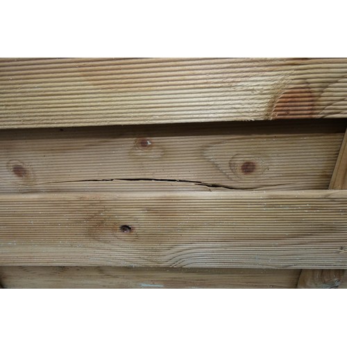 720 - 3 garden panels comprising 2 trellis panels, please note 1 of these are damaged, and a fence panel w... 