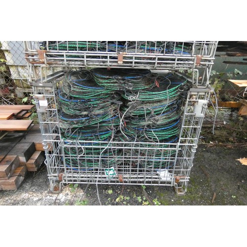 731 - 1 cage containing 20 + hanging oyster culture nets, Please not the cage is not included. (bottom cag... 