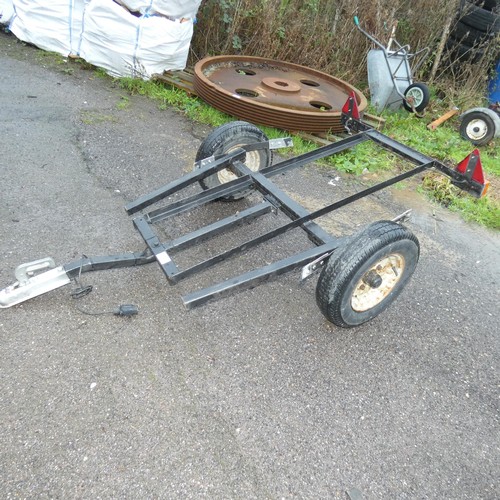 745 - 1 trailer chassis with no make or model visible, measuring approx 743cm long x 94cm wide