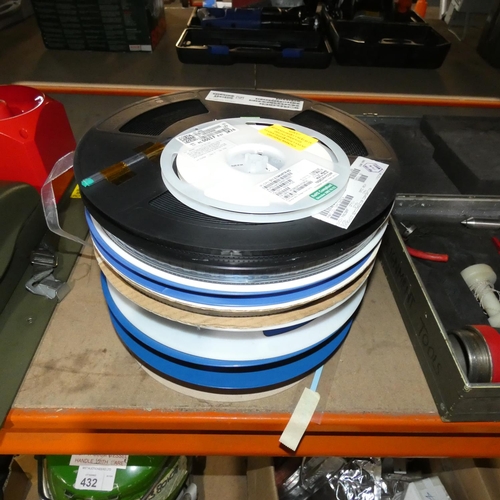 428 - 8 reels containing a quantity of various ex-MOD surface mount technology (SMT) components