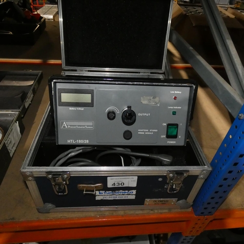 430 - 1 x ex-MOD carry case containing a unit by Advanced Industrial Systems type HTL-180/28