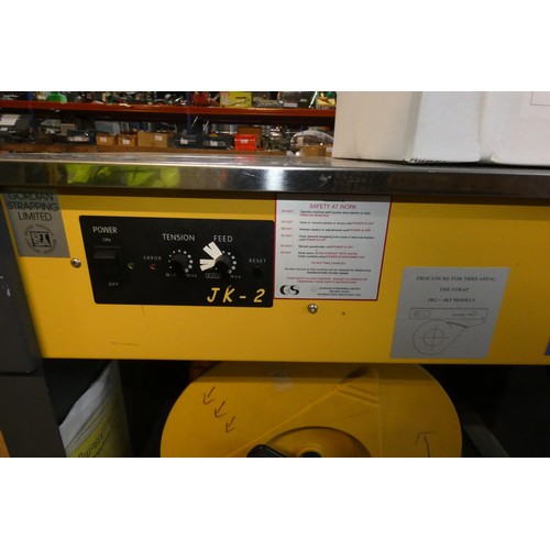 176 - A Gordian semi automatic polypropylene strapping machine type JK-2 (2003), 240v with 1 full roll (30... 