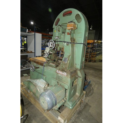 468 - A Robinson heavy duty Re-Saw type EF/T, power fed band saw. 36 inch, machine no. 1180, test no. 79/2... 