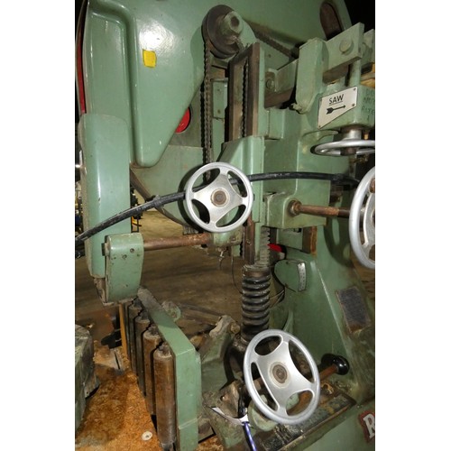 468 - A Robinson heavy duty Re-Saw type EF/T, power fed band saw. 36 inch, machine no. 1180, test no. 79/2... 