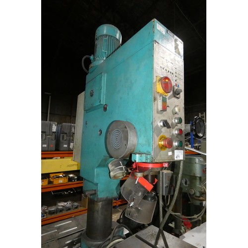 471 - 1 Sahinler geared head pillar drill model BS-42, 3ph