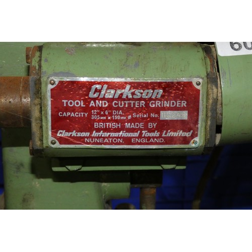 1 Clarkson tool and cutter grinder serial number 112248, capacity 12
