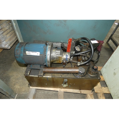 633 - A hydraulic power pack by Flupac powered by a GEC Alpak 3ph electric motor