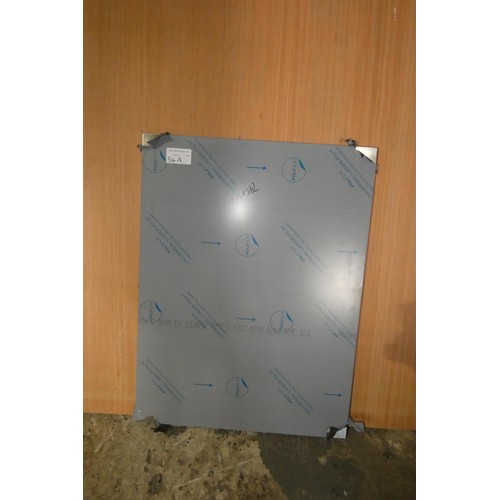 54A - 17 x stainless steel kitchen cabinet doors, drawers and appliance fronts, some with protective plast... 