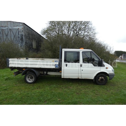 804 - Ford Transit 350 LWB TD Crew cab, Tipper,  Reg. VO52 SCZ, 1st reg 26/09/2002, 5 sp manual Diesel 240... 