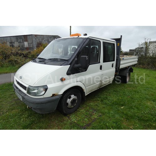 804 - Ford Transit 350 LWB TD Crew cab, Tipper,  Reg. VO52 SCZ, 1st reg 26/09/2002, 5 sp manual Diesel 240... 