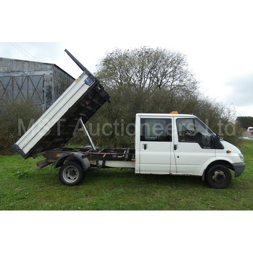 804 - Ford Transit 350 LWB TD Crew cab, Tipper,  Reg. VO52 SCZ, 1st reg 26/09/2002, 5 sp manual Diesel 240... 