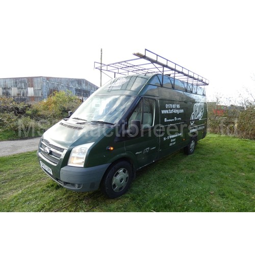 805 - Ford Transit 155 T350 RWD High Roof LWB panel van, Reg GR55 SRR, 1st reg 25/01/2012, 6 Spd manual Di... 