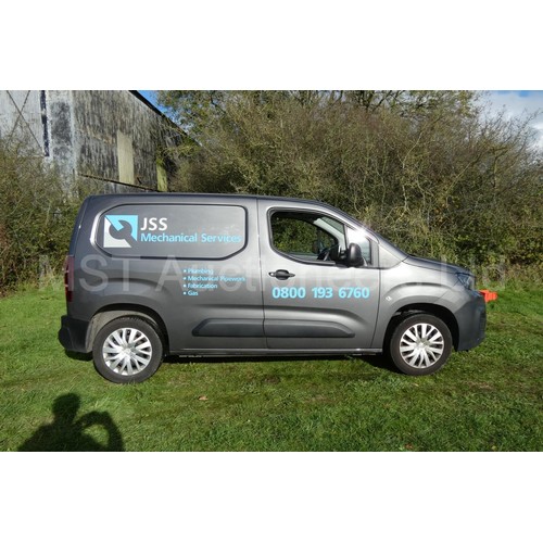 807 - Peugeot Partner  Professional L1B  1.5 Blue HDi 100 panel van, Grey,  Reg: J55 EBJ, (personal reg) 1... 