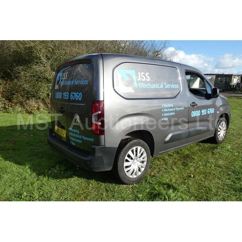 807 - Peugeot Partner  Professional L1B  1.5 Blue HDi 100 panel van, Grey,  Reg: J55 EBJ, (personal reg) 1... 