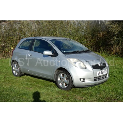 813 - Toyota Yaris T Spirit 3 dr hatchback, Silver, Reg: GPO6  HVD, 1st reg 25/05/2006, 5 spd manual petro... 