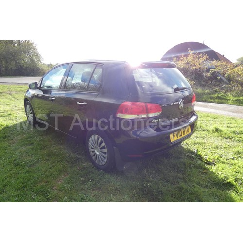 815 - Volkswagen Golf S TDI 5 dr hatchback, Reg FV10 BTU, 1st reg 04/05/2010, 5 spd manual diesel 1598cc, ... 