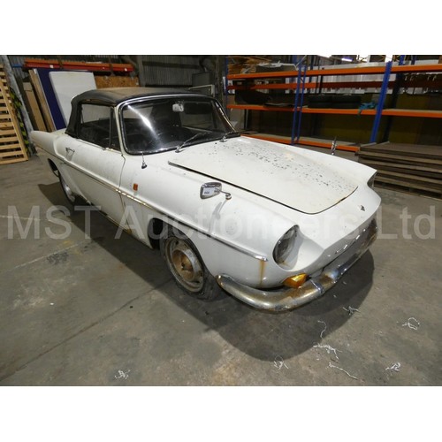 820 - Rare Renault Caravelle, 2 door  Convertible, White, Reg OCV 386F, decl. manufactured in 1968, 1st re... 