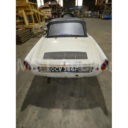 820 - Rare Renault Caravelle, 2 door  Convertible, White, Reg OCV 386F, decl. manufactured in 1968, 1st re... 