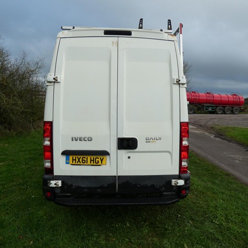 818 - Iveco Daily 35S11 HPI MWB Hi-roof 3000 Van , White, Reg HX61 HGY, 11/10/2011, 5 spd manual diesel 22... 