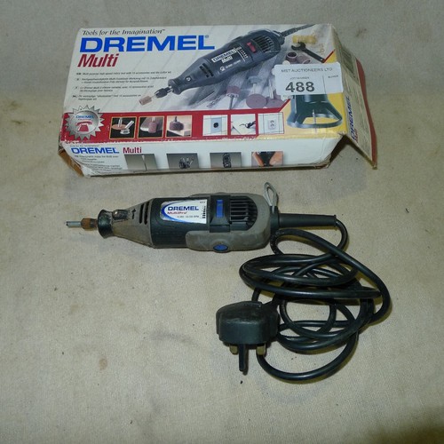 488 - A Dremel Multi Pro tool 240v, a box containing a Dremel multi tool accessory kit and a Black & Decke... 