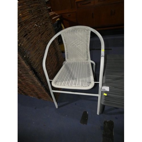 465 - A light painted aluminium frame garden chair