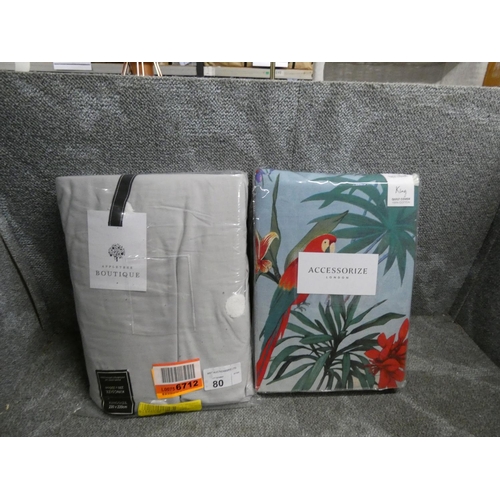 80 - 2 x various duvet cover sets, both king size