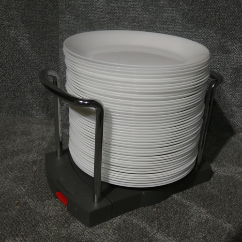 1083 - A quantity of side plates with handy plate carrier