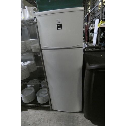 1178 - A fridge freezer by Zanussi type ZRT27102WA - Clean inside and tested working (Trade). TESTED WORKIN... 