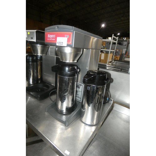 1222 - A large coffee percolator branded Kenco with 2 thermal flasks