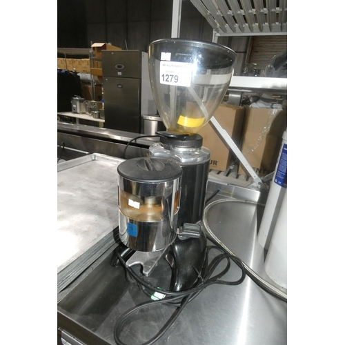 1279 - A commercial stainless steel electric coffee grinder by Ceado - trade. TESTED WORKING.