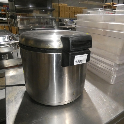 1288 - A commercial stainless steel rice cooker by Maestrowave 240v - trade