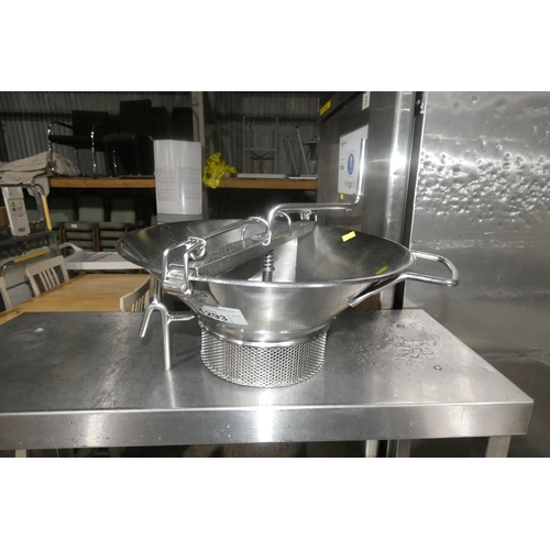 1293 - A commercial stainless steel potato masher