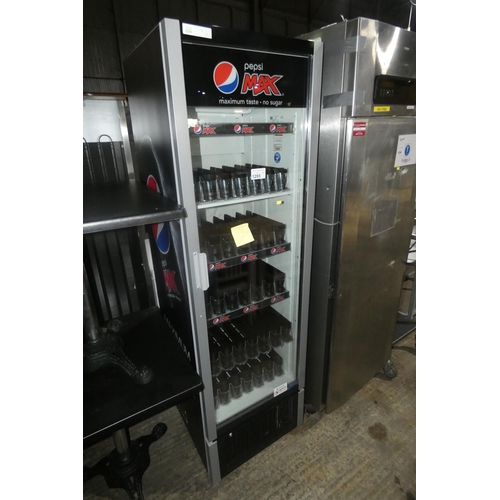 1295 - A commercial single door can and bottle display fridge by Frigoglass, type smart-450l-R290 240v - tr... 