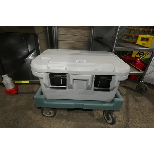 1310 - A mobile thermal food box by Cambro with trolley