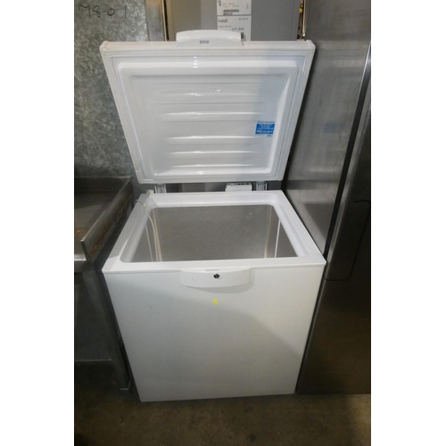 1256 - A white chest freezer by Beko approx 76x73cm. TESTED WORKING.