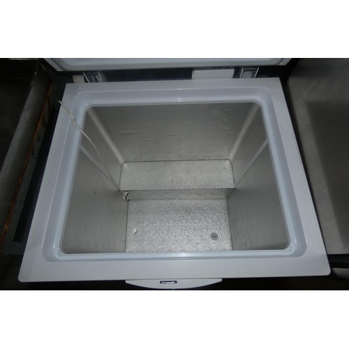 1256 - A white chest freezer by Beko approx 76x73cm. TESTED WORKING.