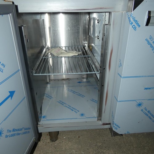 1278 - A commercial stainless steel 3 door bench fridge by Capri, this unit has seen zero to little use, 24... 