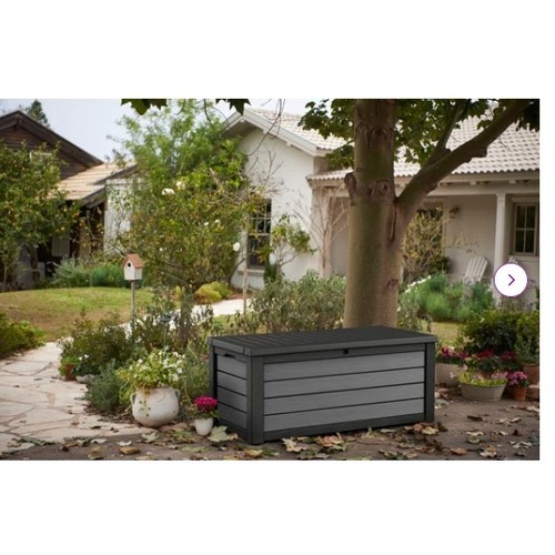 463 - A Keter Brushwood 150 garden plastic storage box 570L RRP £158. Boxed and requires assembly