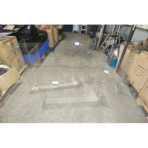 2063 - 3 clear plastic shop counter screens