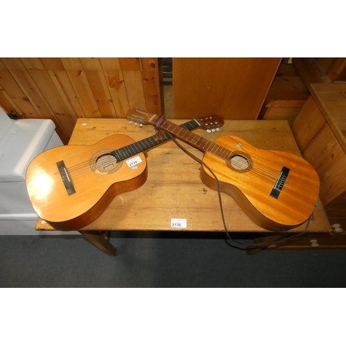 2139 - 1 Tatra Classic acoustic guitar and 1 other acoustic guitar (no make visible)