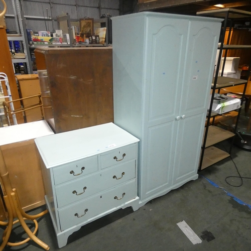 2179 - A painted chest of 2 short and 2 long drawers approx 80 x 52 x 80cm high