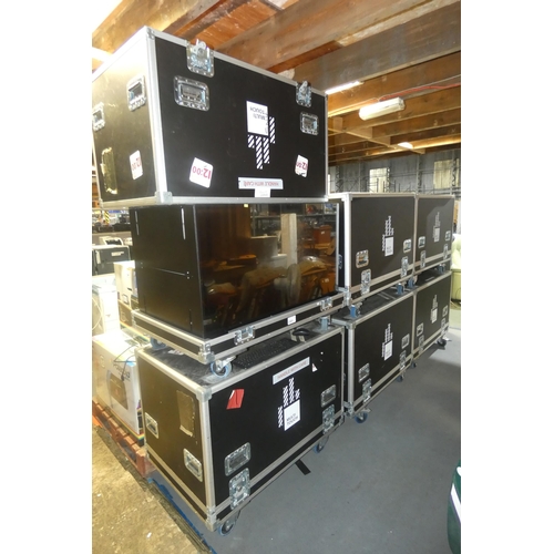 2301 - 6 x 46 inch touch screen monitors by Kontron 240v, they combine to create a touch screen video displ... 